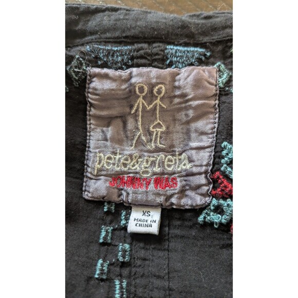 Johnny Was Pete Greta Seraphina Embroidered Top XS Boho Henley Artsy Colorful - Picture 6 of 9